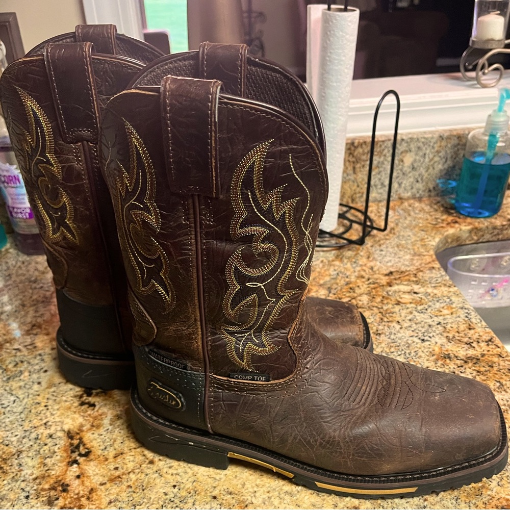Justin Steel Toe Boots 10.5